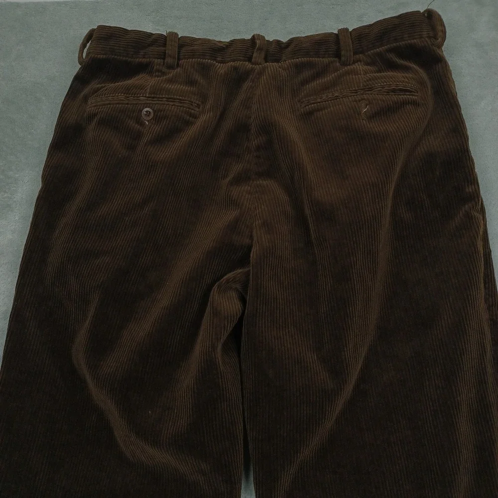 Vintage Polo Ralph Lauren Pants Mens 35x30‎ Brown Corduroy Preppy Pockets